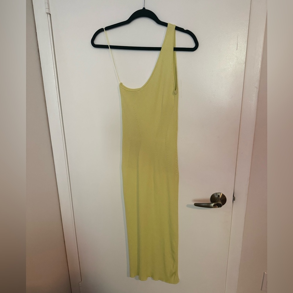 Anthropologie one shoulder corset ribbed midi dress - Picture 3 of 5